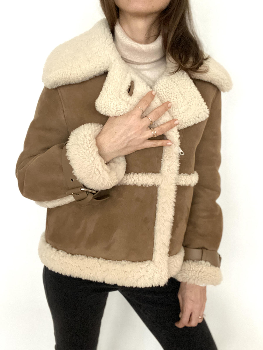 Shearling jacket Louis Vuitton Brown size 50 FR in Shearling