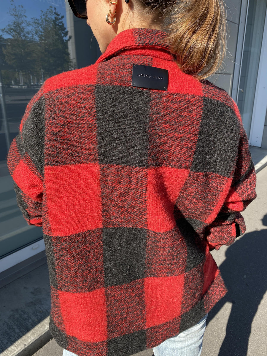 BOBBI FLANNEL JACKET RED SIZE XS PRELOVEDSTORY