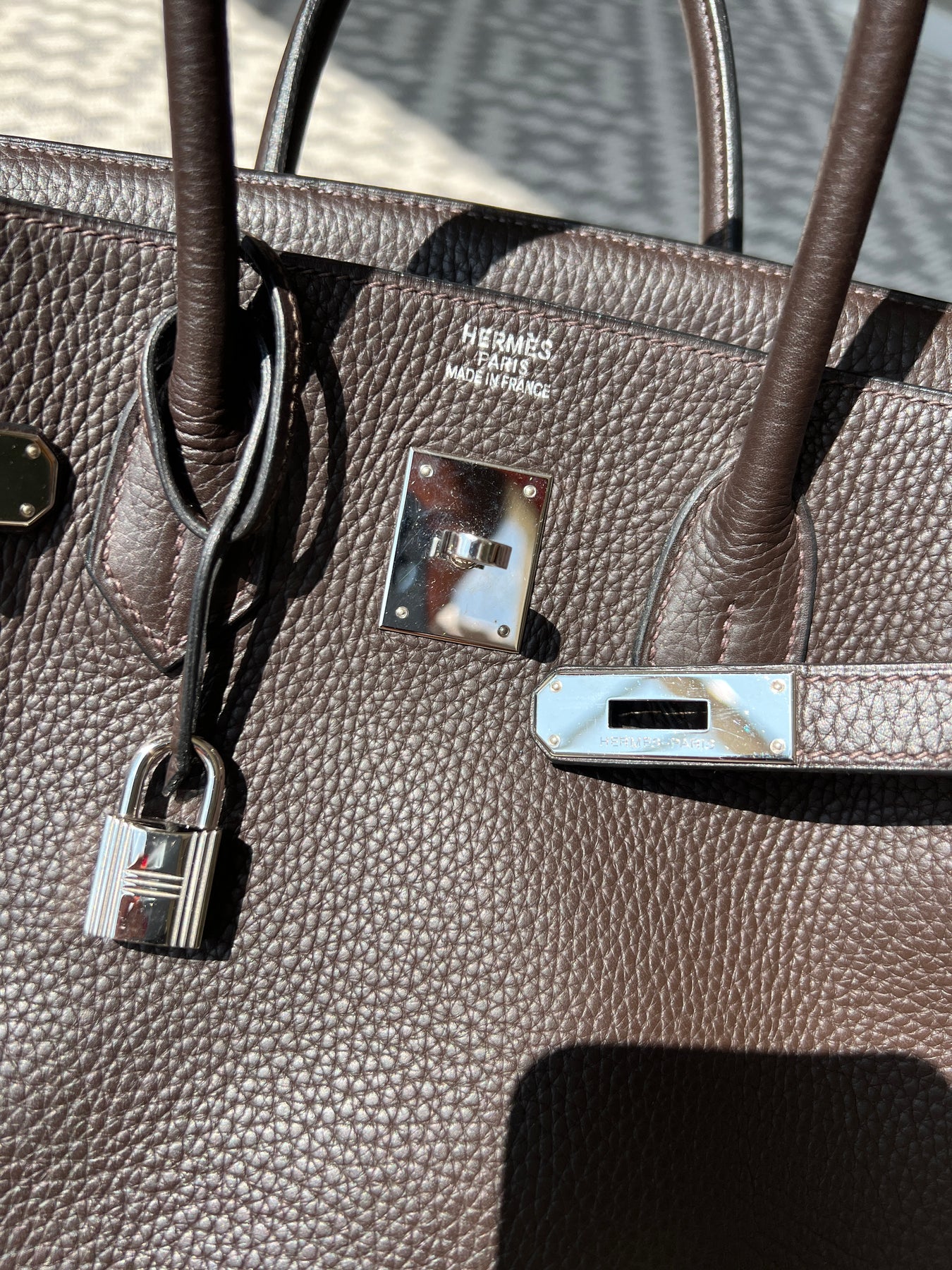 Hermes Black Taurillon Clemence Leather Gold Hardware Birkin 35 Bag Hermes