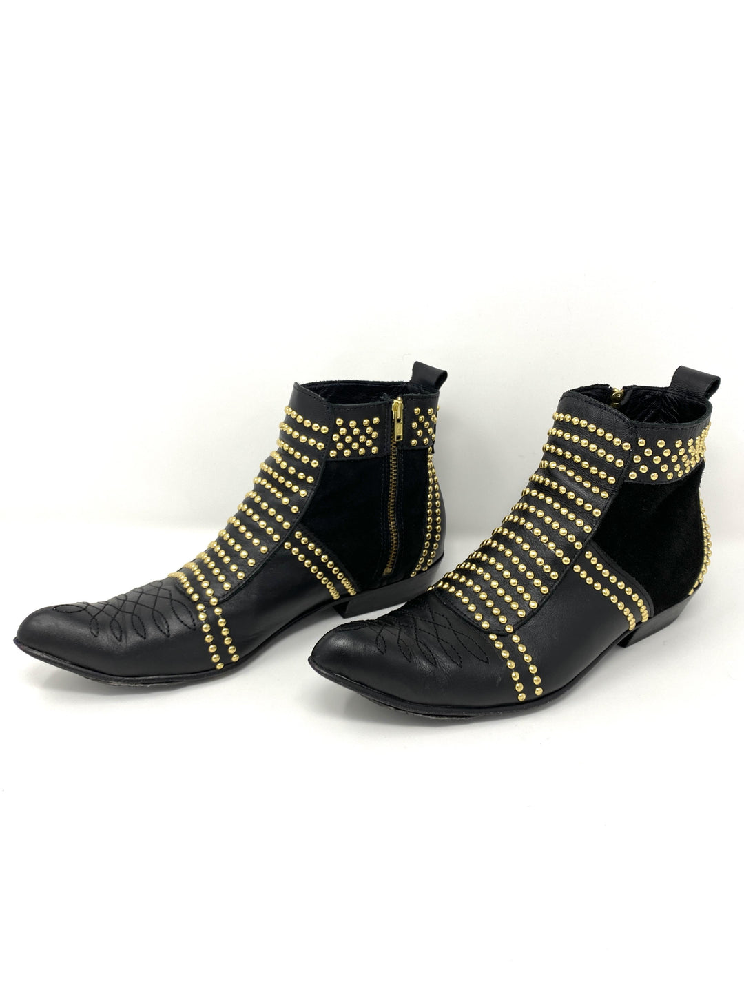 CHARLIE BOOTS GOLD STUDS more sizes available PRELOVEDSTORY