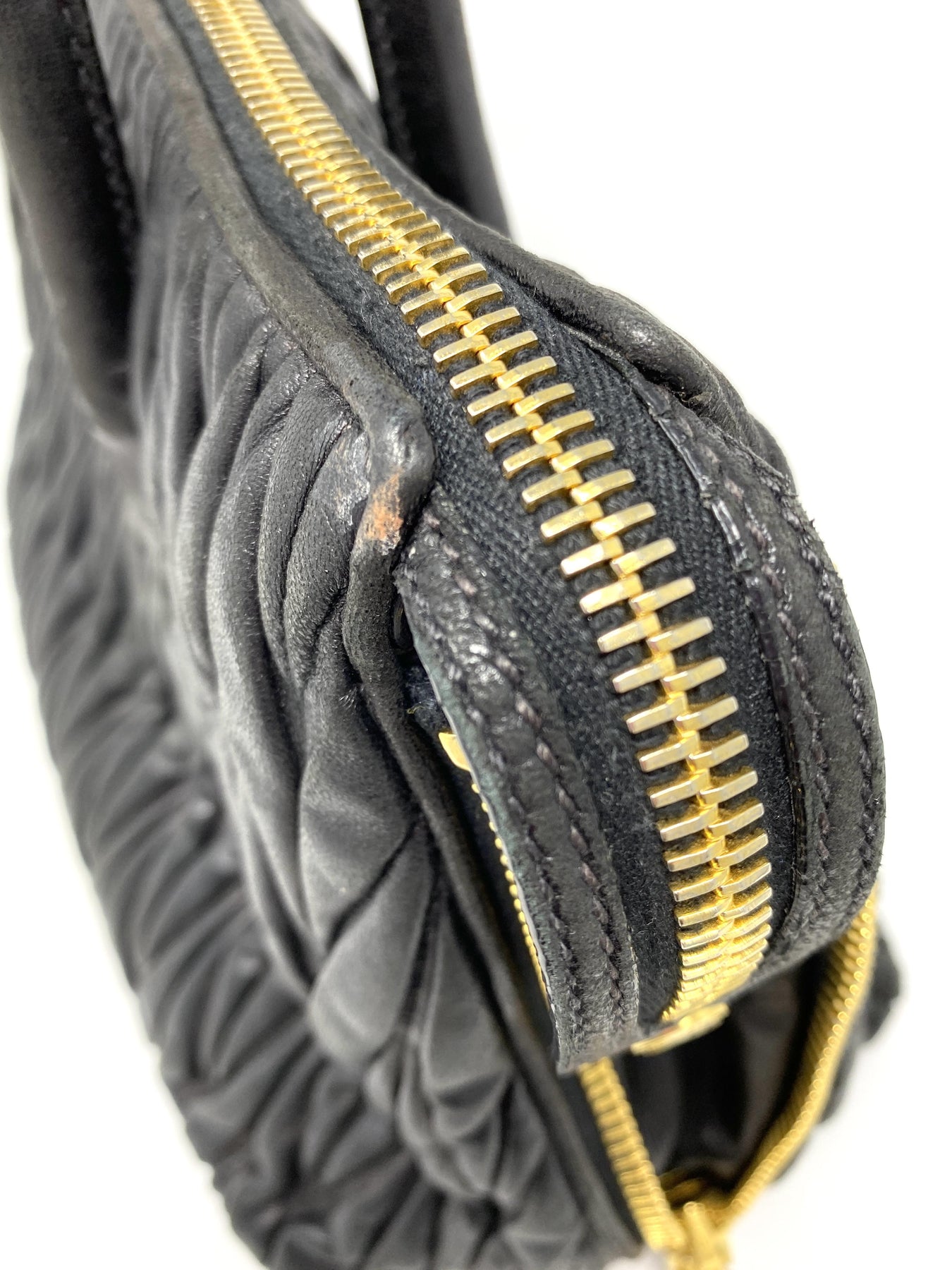Miu Miu Double Zip Crossbody Bag in Black
